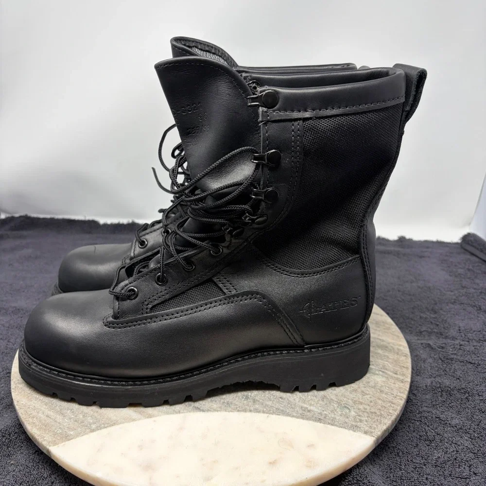 Bates Gore-Tex Black Leather Waterproof Combat Military Tactical Boots 7.5